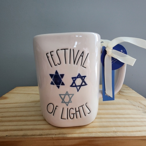 Rae Dunn Festival of Lights Hanukkah Mug - Picture 1 of 13